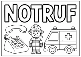 Vorschau - Mal- und Bastelvorlagen - Feuerwehr Bild Grundschule Ausmalbilder Feuerwehr Grundschule - Seite 1