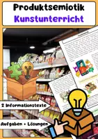 Vorschau - Arbeitsblätter - Produktsemiotik: Zeichen, Design, Bedeutung, Analyse - Deckblatt