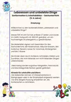 Vorschau - Arbeitsblätter - Lebewesen und unbelebte Dinge sortieren – Realfotos - Seite 1
