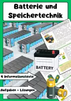 Vorschau - Arbeitsblätter - Batterie und Speichertechnik: Hybridspeicher & Stromversorgung - Deckblatt