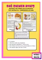 Vista previa - Tarjetas / Manipulativos - RECEPTES - TEXT INSTRUCTIU - página 1