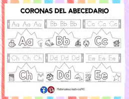 Vista previa - Hojas de trabajo - CORONAS DEL ABECEDARIO - Portada
