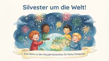 Vorschau - Präsentationen/Tafelbilder - Silvester - Eine Reise um die Welt - Deckblatt