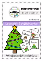 Vorschau - Spiele - Lesespiel: Schüttelwörter - Weihnachtsedition (1. Schulstufe) - Deckblatt