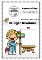 Vorschau - Mal- und Bastelvorlagen - Ausmalbilder - Heiliger Nikolaus - Deckblatt