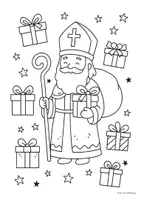 Vorschau - Mal- und Bastelvorlagen - Ausmalbilder - Heiliger Nikolaus - Seite 3