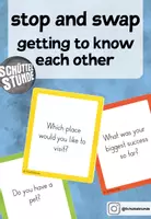 Vorschau - Aufgabenkarten - Stop and swap - "getting to know each other" - Deckblatt