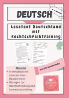 Vorschau - Arbeitsblätter - Lernwörter- und Rechtschreibtraining mit dem Lesetext - Deckblatt