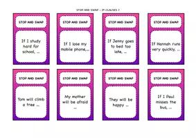 Vista previa - Tarjetas / Manipulativos - Stop and swap - If-clauses type I - Portada