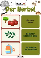Náhled - Der Herbst Memo Spiel_Pexeso podzim, němčina - boční 2