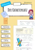 Vorschau - Arbeitsblätter - Kathetensatz - Deckblatt