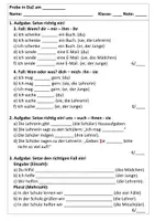 Vorschau - Klassenarbeiten - Klassenarbeit (die vier Fälle des Nomens) - Seite 1