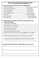 Vorschau - Arbeitsblätter - Materialpaket (DaZ: Die vier Fälle des Nomens üben) - Seite 2
