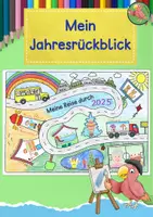 Vorschau - Mal- und Bastelvorlagen - Kunst Neujahr, Individueller Jahresrückblick, Grundschule - Deckblatt