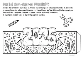 Vorschau - Arbeitsblätter - Neujahr Windlichter zum Prickeln & Basteln - Kunst im Winter 2026 - Seite 2