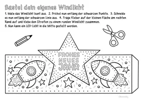 Vorschau - Arbeitsblätter - Neujahr Windlichter zum Prickeln & Basteln - Kunst im Winter 2026 - Seite 3
