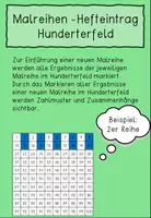 Vorschau - Arbeitsblätter - Malreihen - Hefteintrag - Muster am Hunderterfeld - Deckblatt