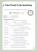 Vorschau - Arbeitsblätter - Take (Time) To Do Something – Übungsblatt für Sek I (Englisch) - Deckblatt