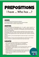 Vorschau - Spiele - Prepositions of Place: I have Who has - Seite 1