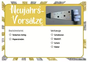 Vorschau - Mal- und Bastelvorlagen - Neujahrs-Wünsche und Vorsätze 2026 Bastelanleitung zu Silvester_Silvestertröte - Seite 2