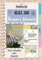 Vorschau - Mal- und Bastelvorlagen - Neujahrs-Wünsche und Vorsätze 2026 Bastelanleitung zu Silvester_Stern - Deckblatt