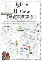 Vorschau - Unterrichtsreihen - Stoffwechselphysiologie I: Einfluss von Außenfaktoren auf die Fotosyntheserate | Biologie 13 | 3 fertige Unterrichtsstunden | sofort einsetzbar - Deckblatt