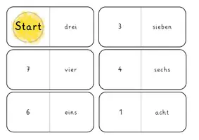 Vorschau - Spiele - Domino (Zahlenraum 10 Wörter und Zahlen) - Seite 1