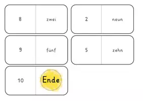 Vorschau - Spiele - Domino (Zahlenraum 10 Wörter und Zahlen) - Seite 2