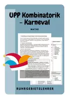 Vorschau - Stundenentwürfe - UPP Kombinatorik - Karneval Fasching - Deckblatt