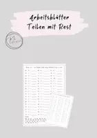 Vorschau - Arbeitsblätter - Teilen mit Rest Arbeitsblätter - Deckblatt
