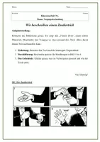 Vorschau - Test - Klassenarbeit - Deutsch - Klasse 5/6/7: Vorgangsbeschreibung „Zaubertrick“ & detailliertem EWH - Seite 1
