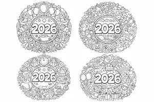 Vorschau - Arbeitsblätter - Mandala 2026 - Deckblatt