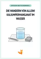 Vorschau - Arbeitsblätter - Diffusion - Kaliumpermanganat im Wasser - Experimente und Arbeitsblätter - Deckblatt