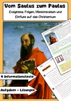 Vorschau - Arbeitsblätter - Vom Saulus zum Paulus: Bekehrung, Briefe und Einfluss - Deckblatt