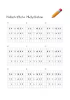 Vorschau - Arbeitsblätter - Halbschriftliche Multiplikation: Übungsblatt und Textaufgabenblatt - Seite 2