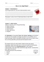 Vorschau - Arbeitsblätter - Algorithmus Medienbildung Klasse 5/6 Beschreibbare pdf - Deckblatt