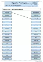 Vorschau - Arbeitsblätter - Worksheet: Opposites / Antonyms (class 9/10) - Seite 1