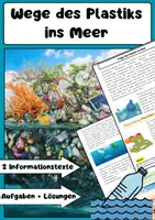 Vorschau - Arbeitsblätter - Wege des Plastiks ins Meer: Mikroplastik & Meeresverschmutzung - Deckblatt