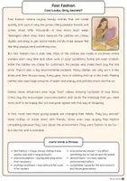 Vorschau - Arbeitsblätter - Fast Fashion – Lesetext + Schreibaufgabe (Englisch, Klasse 9/10) - Seite 1