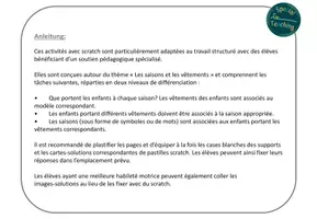 Aperçu - Inclusion - Activités structurées: Les saisons et les vetements - Page 1