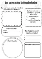 Vorschau - Arbeitsblätter - So waren meine Weihnachtsferien – differenziert für Klasse 1–4 (Gratis Download) - Seite 1