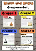 Vorschau - Arbeitsblätter - Sturm und Drang Gruppenarbeit: Literatur Epoche - Deckblatt
