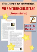 Vorschau - Text - "Vier Weihnachtssterne" (Kurzgeschichte) Weihnachtstext, Weihnachten, Jg. 9-10 - Deckblatt