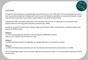 Aperçu - Inclusion - Hiver - Apprentissage structuré des chiffres - Page 1