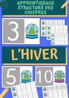 Aperçu - Inclusion - Hiver - Apprentissage structuré des chiffres - Page de couverture