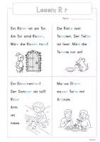 Vorschau - Arbeitsblätter - 10 Minuten Lesen: Buchstabe R (1. Klasse) Niko - Seite 1