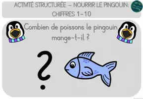 Aperçu - Jeux - Hiver: Nourrir le pingouin - chiffres 0 - 10 - Page 2