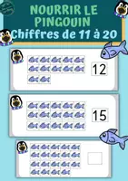 Aperçu - Jeux - Hiver: Nourrir le pingouin - chiffres 11 - 20 - Page de couverture