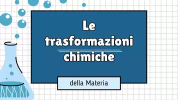 anteprima - Schede informative - Le trasformazioni chimiche della materia - Pagina di copertina