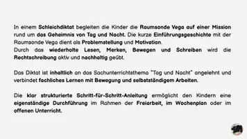 Vorschau - Fördermaterial/Inklusion - Mission Sprachreise: Schleichdiktat (Wortarten) Tag & Nacht - Seite 2
